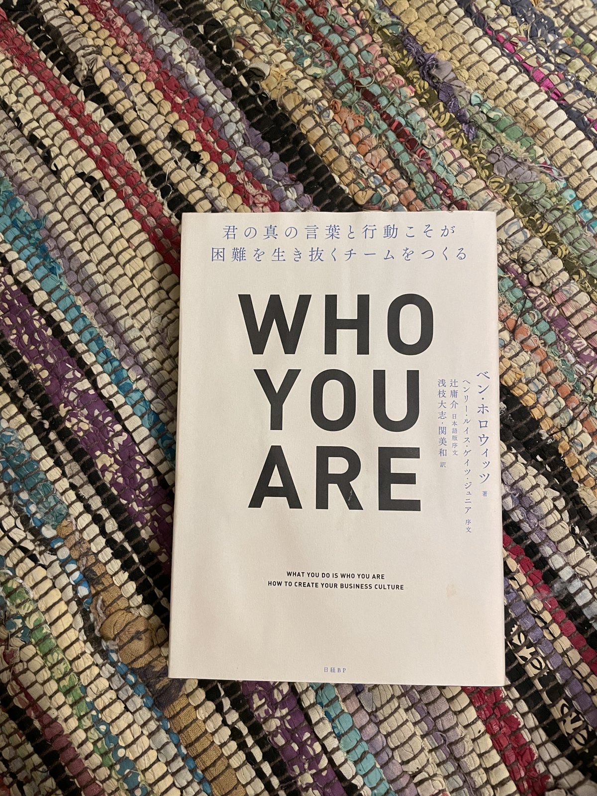 WHO YOU ARE―君の真の言葉と行動こそが困難を生き抜くチームをつくる／ベン・ホロウィッツ（著）／浅枝大志・関美和（訳）の表紙写真